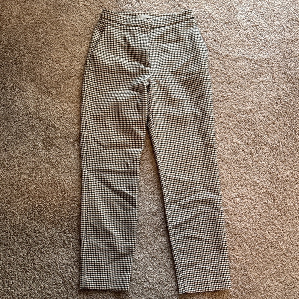 H&M Black and White Checkered Straight Leg Pants